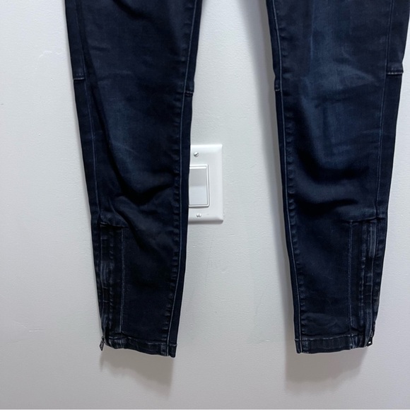Zadig & Voltaire Grey Black Skinny Jeans Zipper Ankle Size 25 - Picture 6 of 15